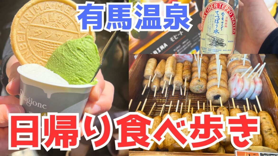 【有馬温泉】神鉄で行く!!日帰りでも行けちゃう食べ歩きの旅☺️ 【有馬温泉】神鉄で行く!!日帰りでも行けちゃう食べ歩きの旅☺️