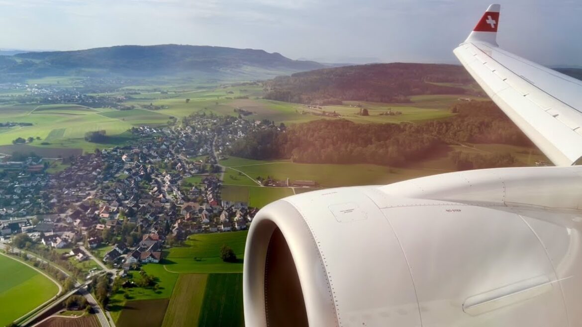 SWISS 🇨🇭 Airbus A220-300 (Formerly Bombardier CSseries) Landing 🛬 In Zurich Airport