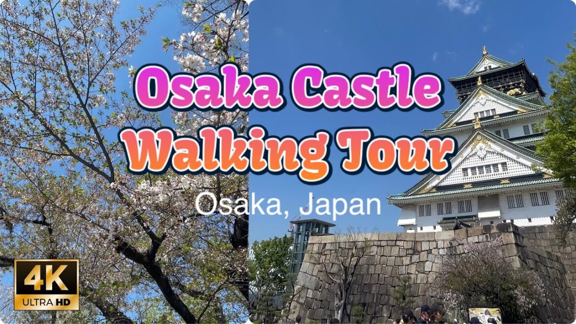 [4k] Osaka Castle, Osaka, Japan | Walking Tour | 09 April 2023