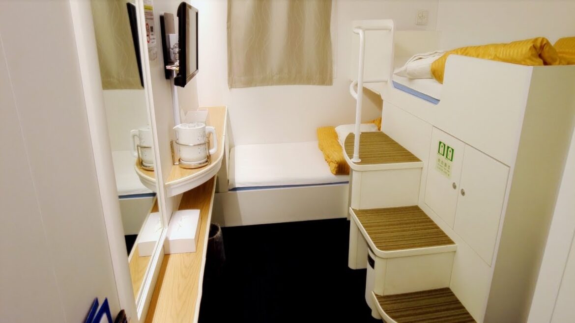 First Class Double-Decker Cross Bed Overnight Ferry Travel | Japan (Tohoku to Hokkaido)