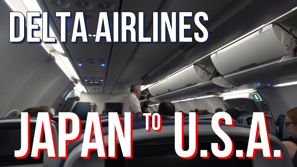 DELTA Airlines USA Flight PART 02: From NRT Tokyo-Narita Japan to USA (ATL, DCA) with Food Review!