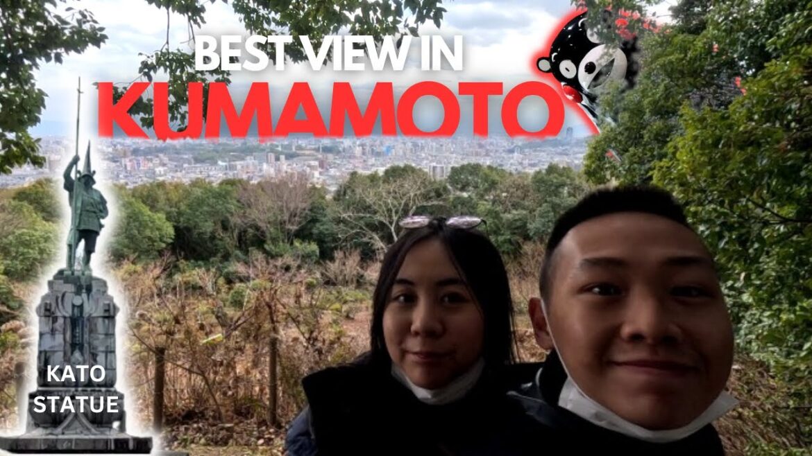 Climbing up to Kato Statue | Best view in Kumamoto, Japan | Walking to Kumamoto Castle