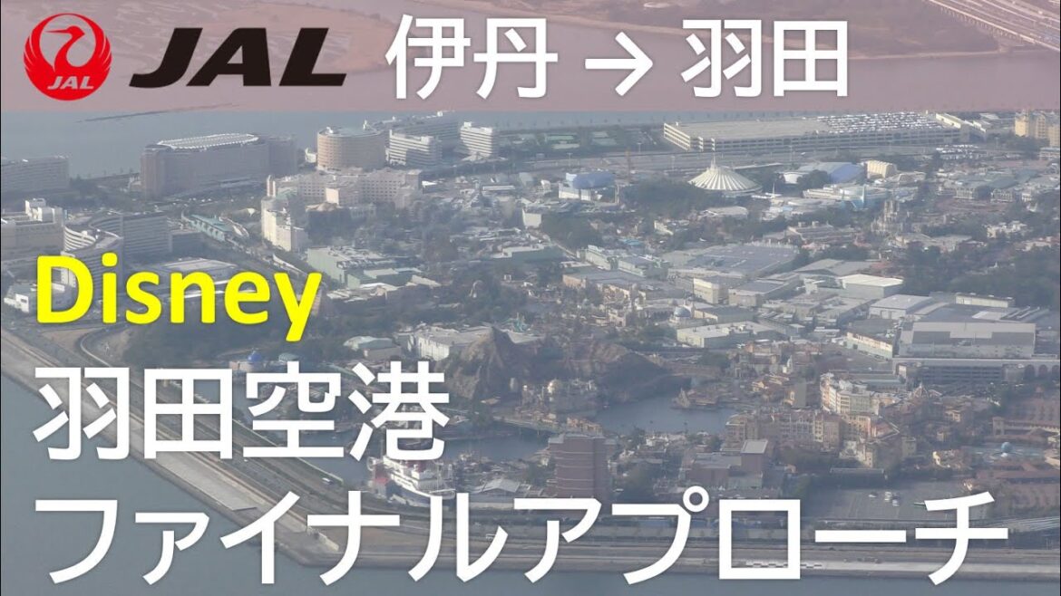 【ディズニー／羽田空港B滑走路着陸】JAL118便、大阪伊丹空港→羽田空港 Disney Landing at Haneda Airport RwyB