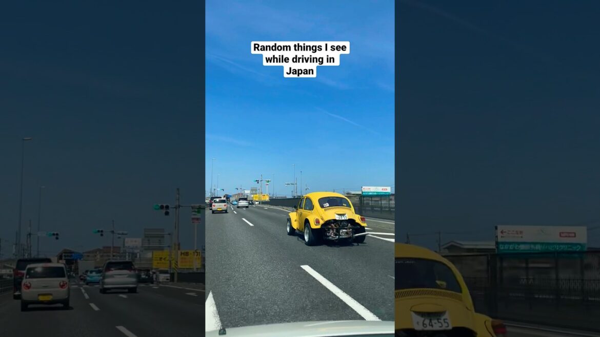 This little yellow car was cruising through traffic. #japan #travel #japanlife #car #carlover
