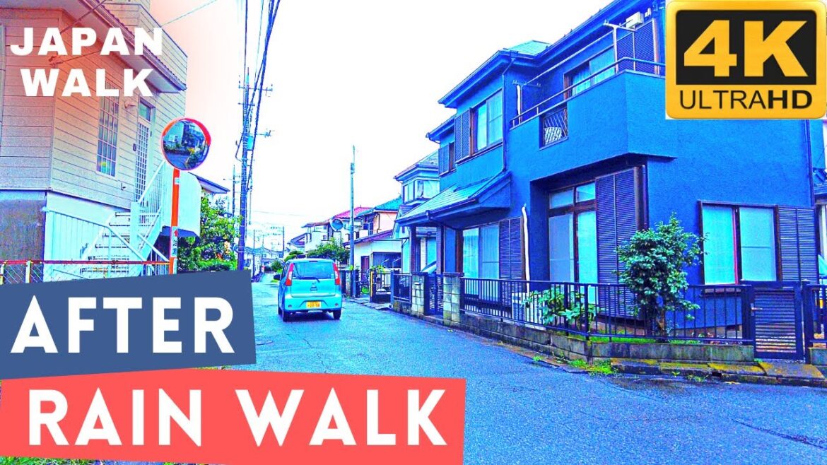 [4K Walk]  After Rain walk in Chiba Japan | Japanese Modern houses | 千葉 日本 | ASMR Japan Walk