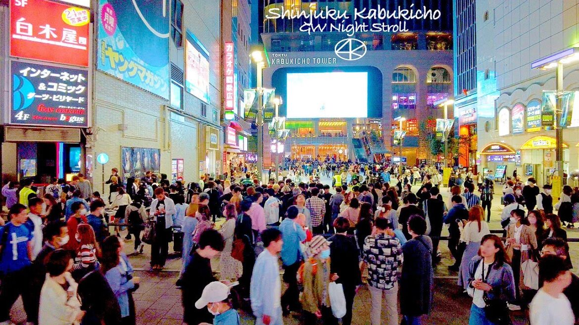 4K【GW夜散歩】カオスな新宿 歌舞伎町 外国人観光客で賑わう 2023 東京 Japan