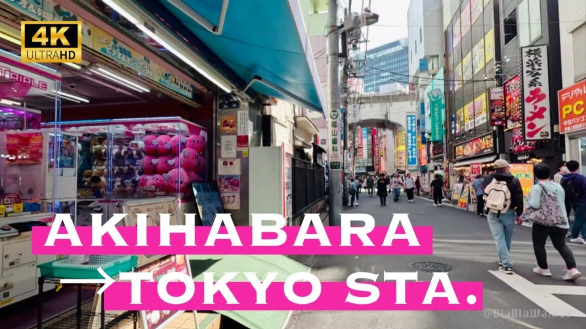 [4K] AKIHABARA→Tokyo Station 💛 Nonstop Walking Tour / 秋葉原から東京駅 散歩