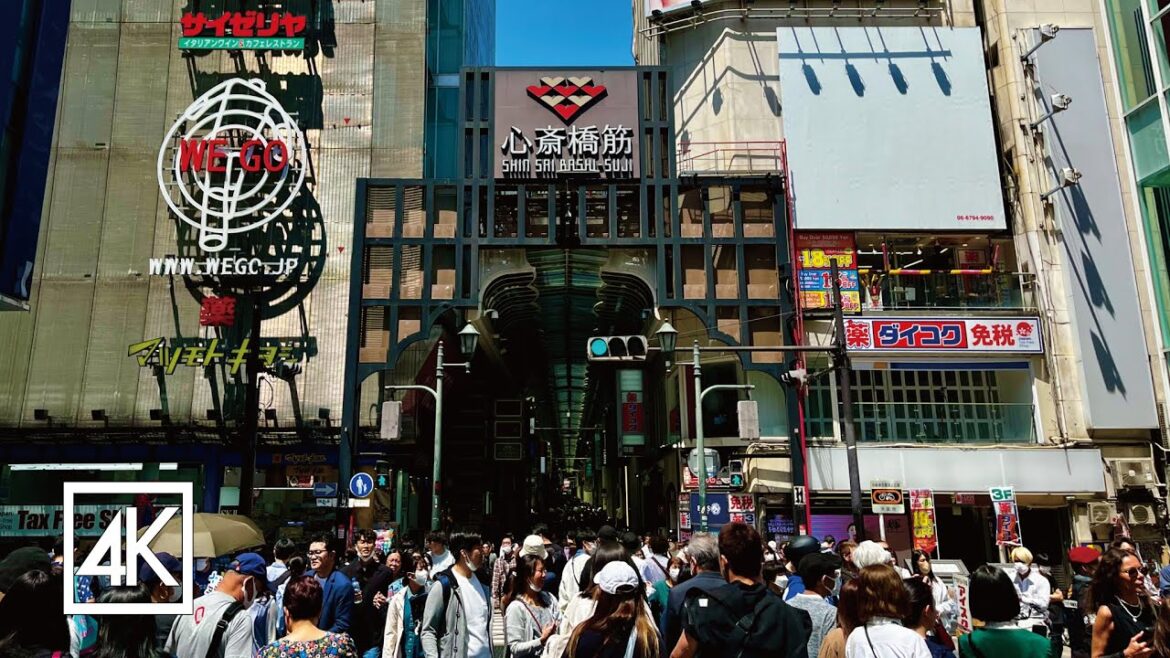 GW観光客で大賑わいのなんば心斎橋筋商店街を散歩 4K HDR #osaka #japan #walking GW観光客で大賑わいのなんば心斎橋筋商店街を散歩 4K HDR #osaka #japan #walking