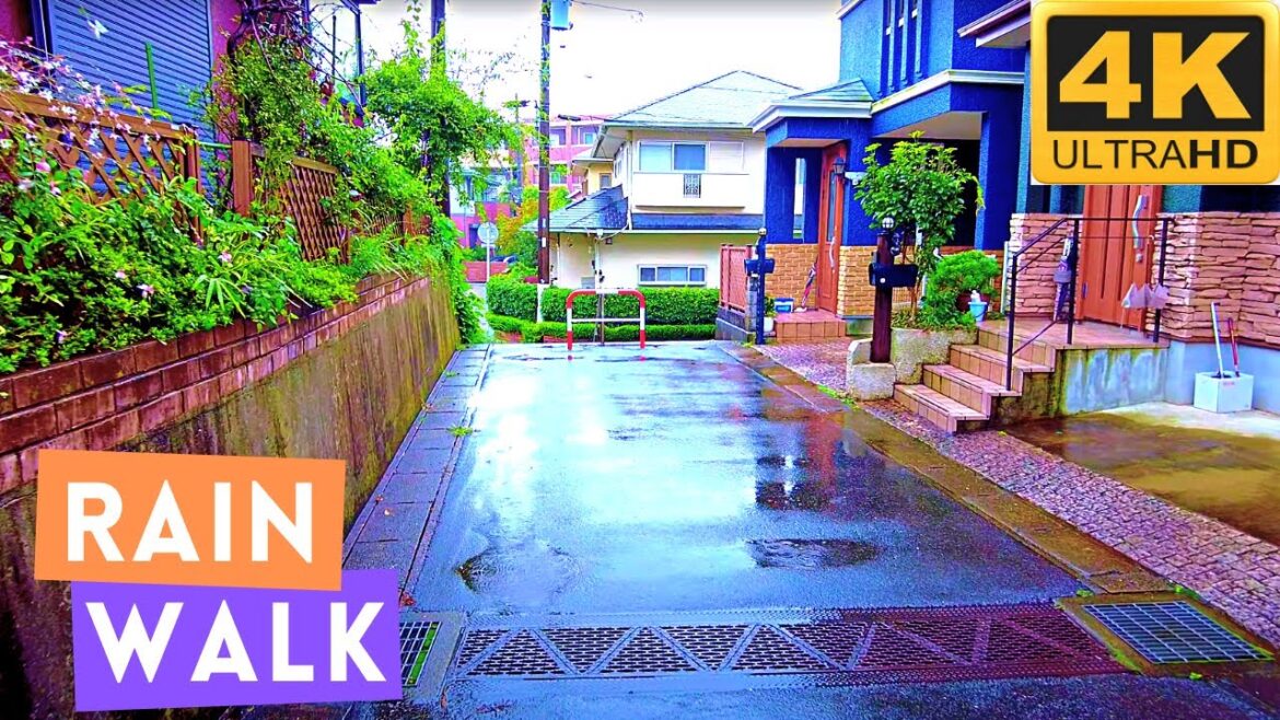 [4K] Relaxing Rain Walk With Umbrella in Chiba Japan Rainy Day | Rain Sounds ASMR Japan Walk