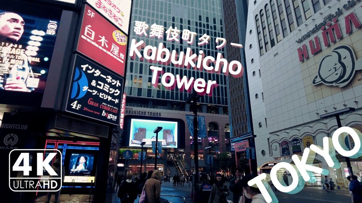 【4K】Kabukicho Tower, Shinjuku after the rain （Binaural Tokyo Sounds / DJI Pocket 2）