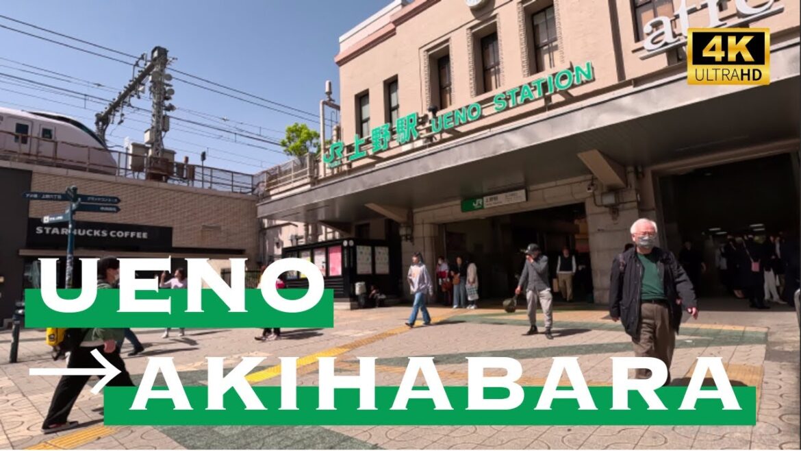 [4K] UENO→AKIHABARA in Tokyo 💛 Nonstop Walking Tour / 上野から秋葉原 散歩