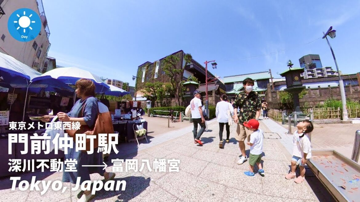 ⁴ᴷ Tokyo: Monzen Nakacho Station (門前仲町駅) - Japan Walking Tour (May, 2023)