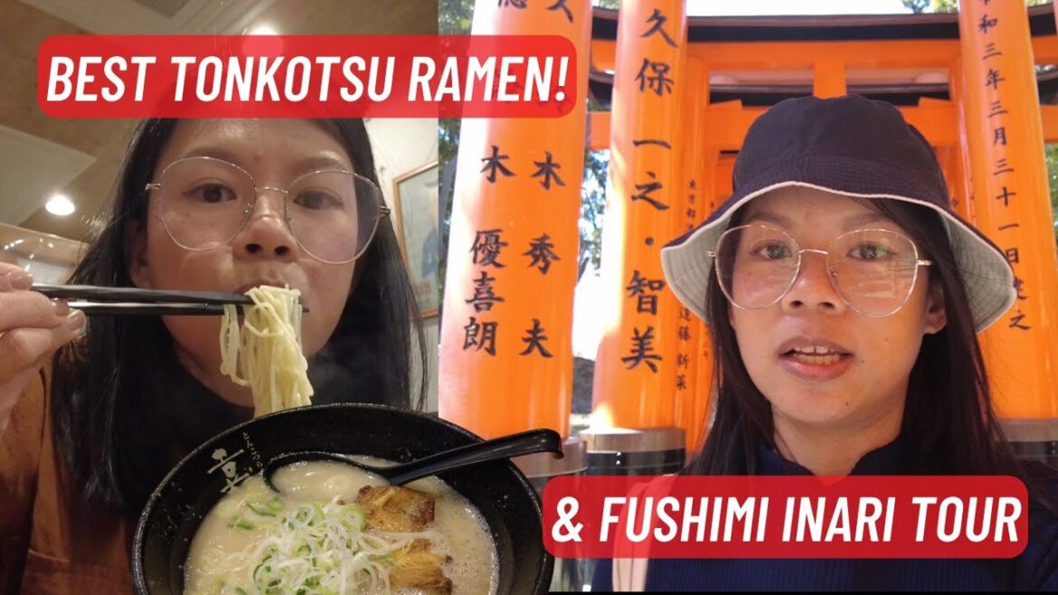 KYOTO: Fushimi Inari Walking Tour + The BEST Tonkotsu Ramen | Japan Travel Vlog ni jamimoyvlogs