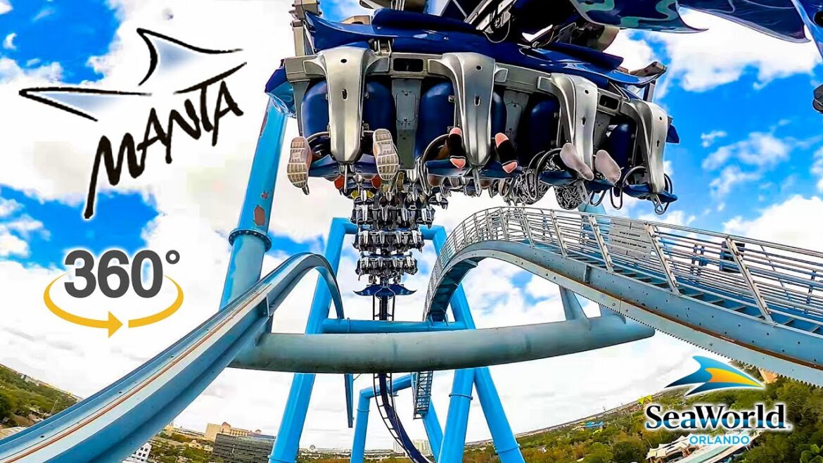 VR 360 5K Manta Roller Coaster On Ride Back Row POV SeaWorld Orlando 2022 01 04 VR 360 5K Manta Roller Coaster On Ride Back Row POV SeaWorld Orlando 2022 01 04