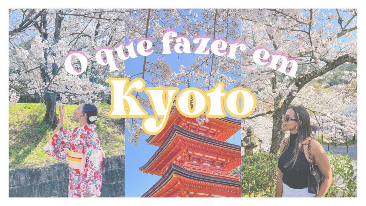 VESTI UM KIMONO TRADICIONAL EM KYOTO | Vlog 6 - visitei templos lindos + provando comida diferente