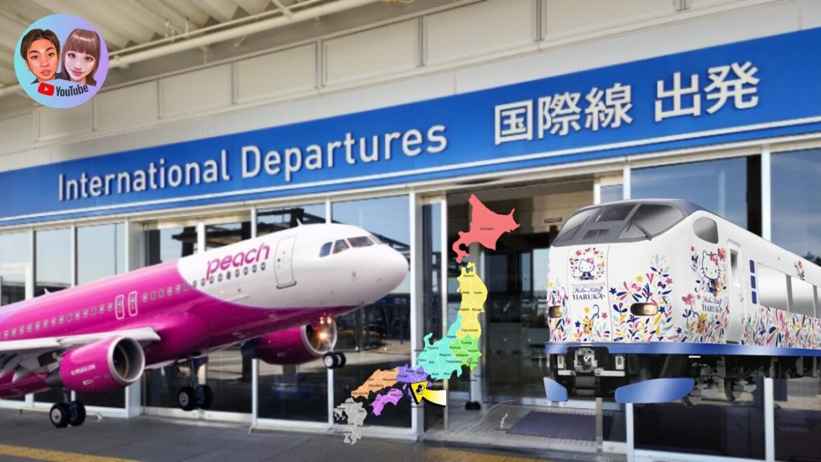 Hello Kitty Train in Japan | Haruka to Osaka | Fly to Osaka | Budget Peach Review | KIX Airport 2023