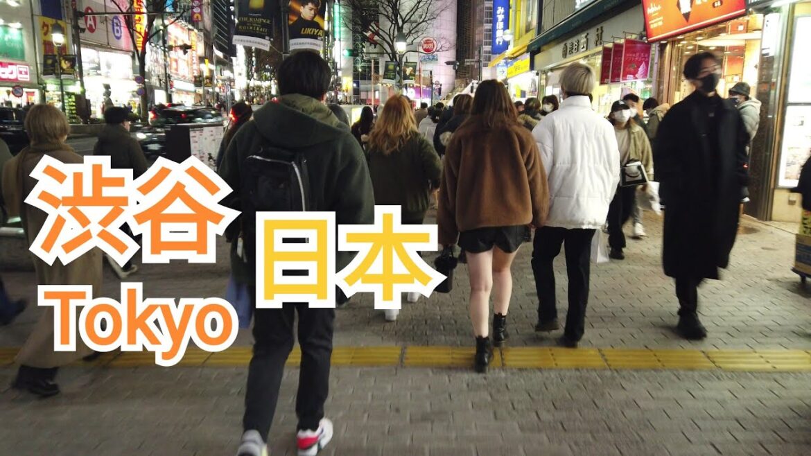 [4K] 💖 Beautiful Place Shibuya walking tour. Winter Night. Tokyo ,  February 2022