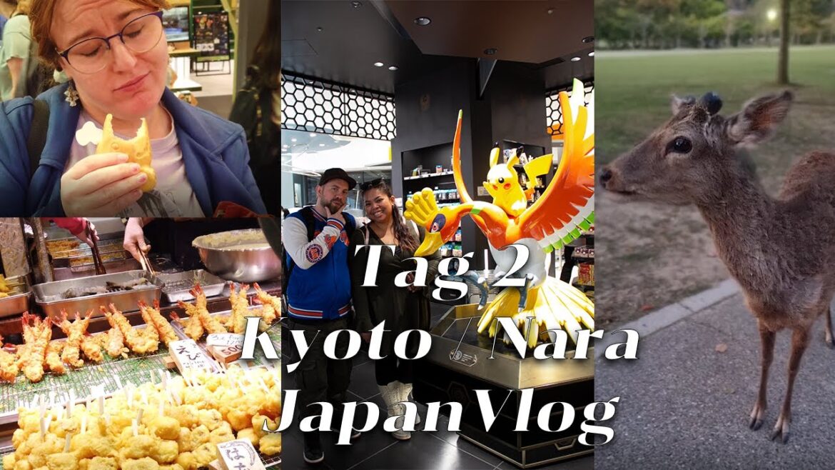 Day 2 JAPAN VLOG Nishiki Market, Pokemon Center Kyoto, Nara Deer Park, Osaka Airbnb
