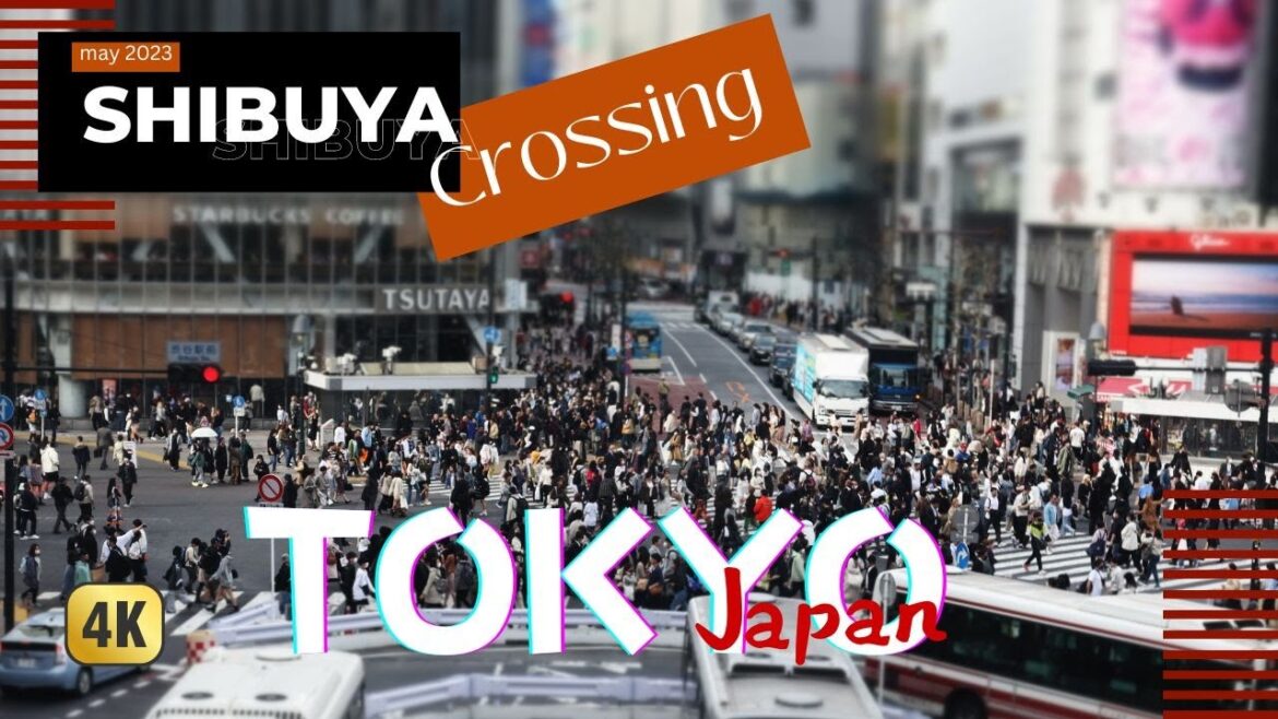 Virtual tour of The Famous Shibuya Scrambling Cross - Tokyo 4k