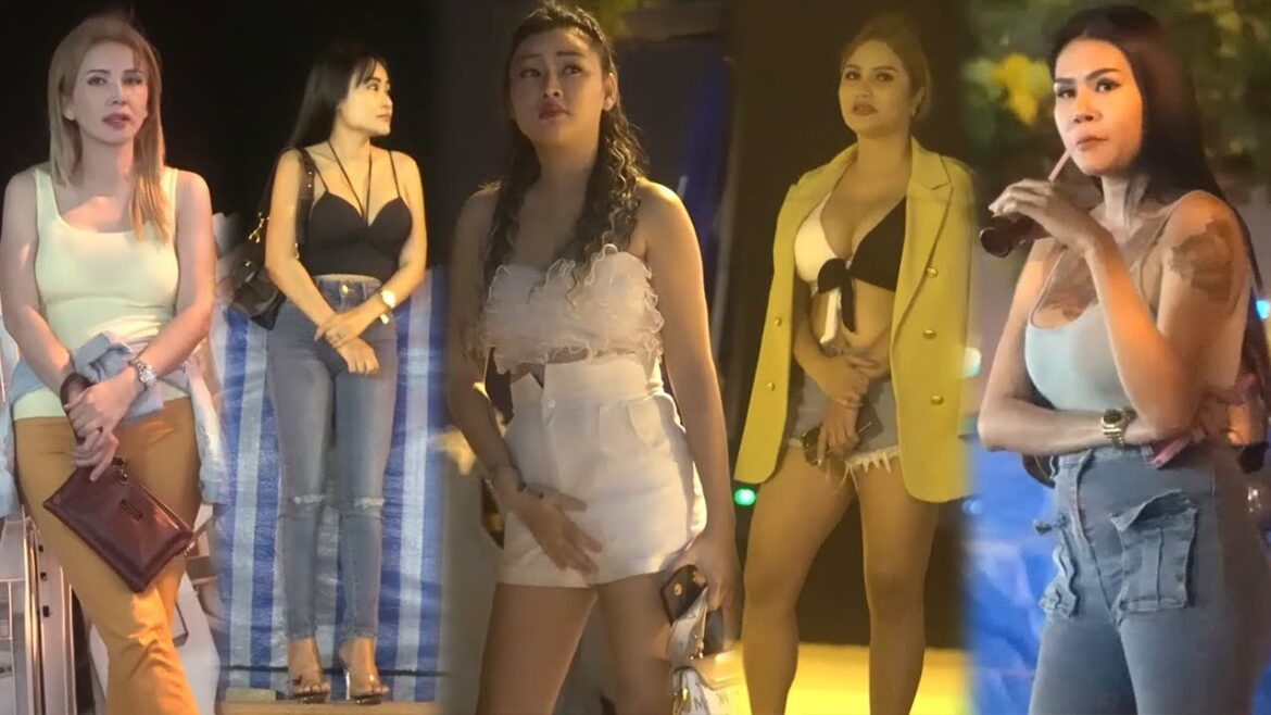 [4K] Thailand Pattaya Street Walk Around Beach Lets Find Pretty Ladies, Freelancers & Ladyboys