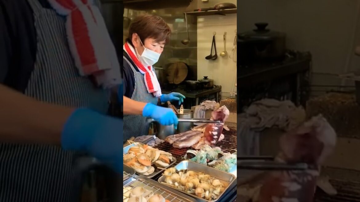 Fresh Grilled Squid in Matsushima, Japan 🦑