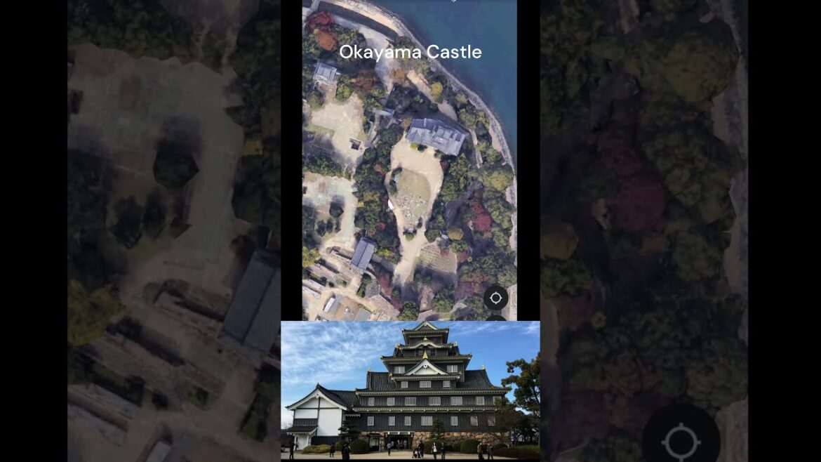 Okayama Castle find on map #shorts #Japan Castle #eye travels #findonmap
