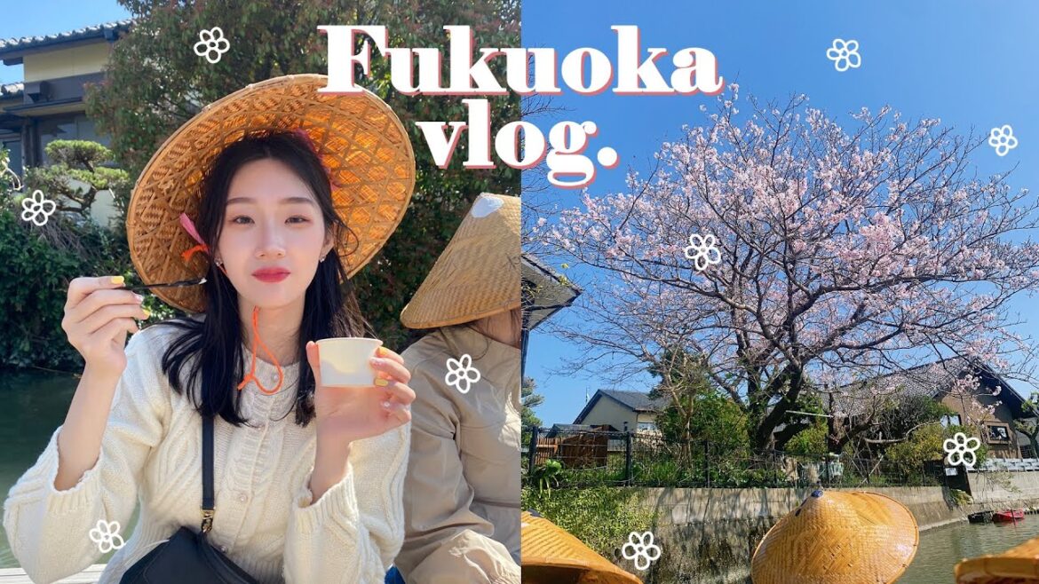[travel] 벚꽃 잔뜩 보고 온 5박 6일 후쿠오카 여행🌸🇯🇵 Episode 1 | 야나가와 뱃놀이 | 장어덮밥 | 야나가와 온센 | 이자카야