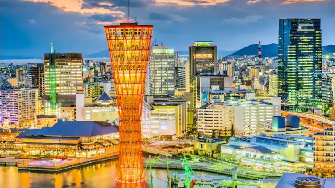 4K Kobe, Japan- Nunobiki Herb Gardens, Kobe harbor, Mosaic mall