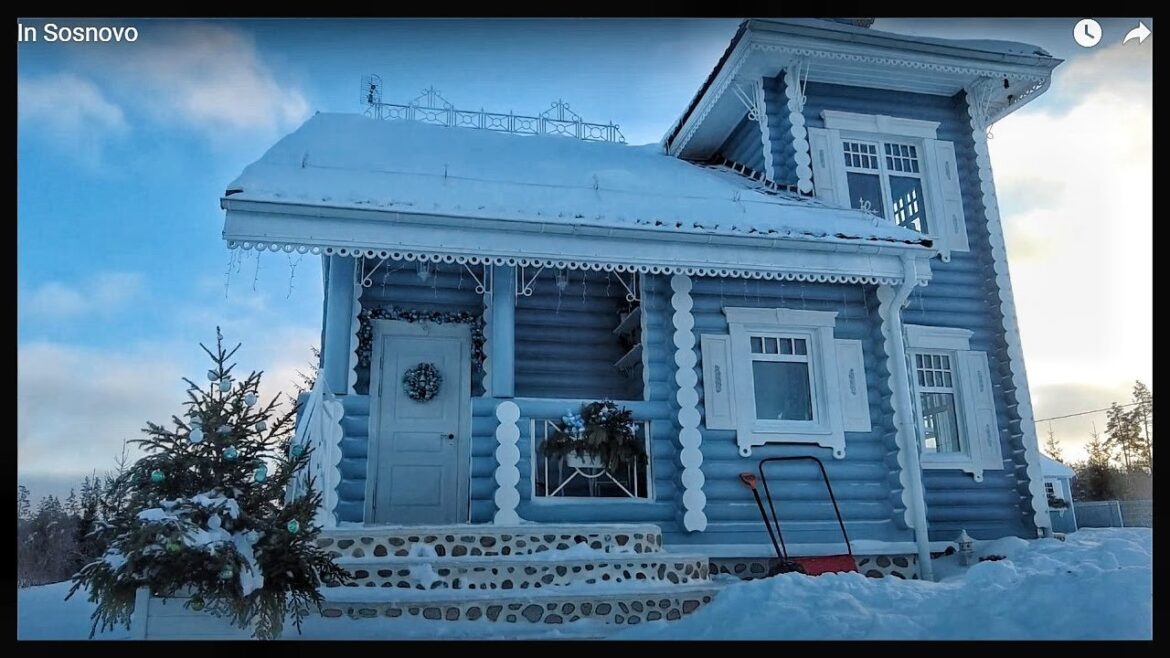 St. Petersburg Christmas house in the forest. Russia walking tour. St. Petersburg Christmas house in the forest. Russia walking tour.