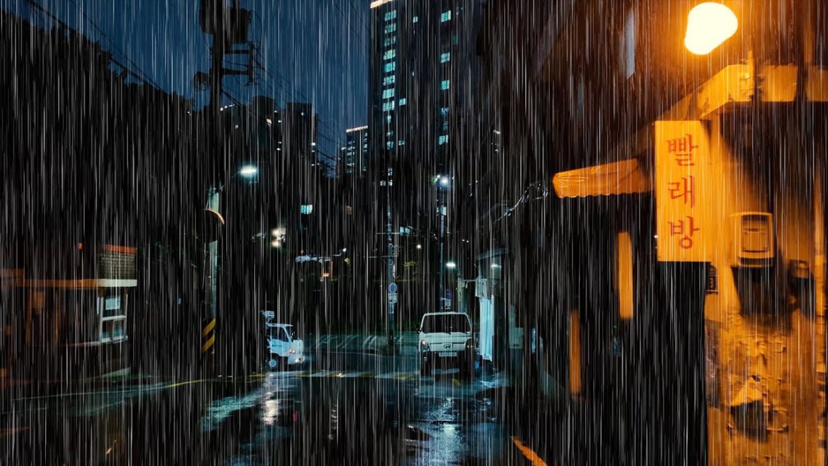 (4K) Night Walk in Heavy Rain | 1 Hour Later, the Dark Screen | Relaxing Sounds | 폭우 1시간 뒤 어두운 화면 (4K) Night Walk in Heavy Rain | 1 Hour Later, the Dark Screen | Relaxing Sounds | 폭우 1시간 뒤 어두운 화면