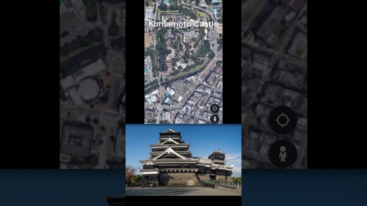 Kumamoto Castle find on map #shorts #Japan Castle #eye travels #findonmap