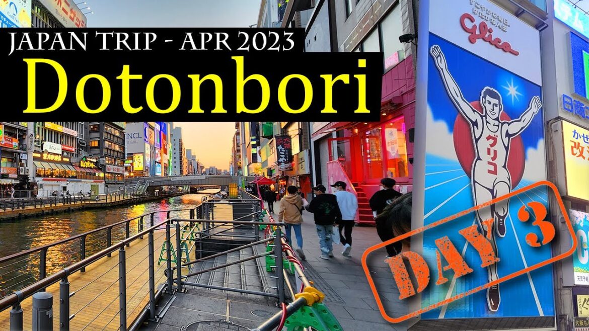 What to eat in Dotonbori Osaka. Street food and walking tour ~ Japan Trip 2023