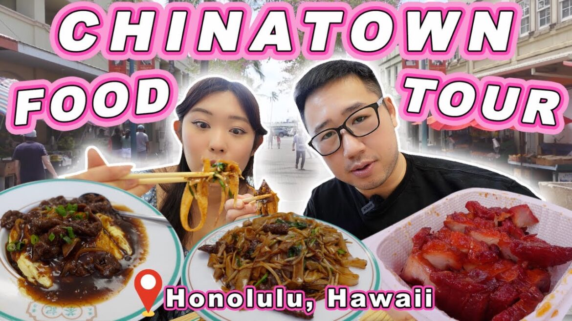 MUST TRY in CHINATOWN || [Honolulu, Hawaii] Food Tour of Chinese Noodles, BBQ Meat & Pastries!