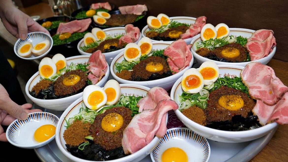 일본 장인에게 전수받은! 미친 퀄리티 라멘, 마제소바, 돈까스 몰아보기 / Japanese Ramen, mazesoba, pork cutlet / Korean street food