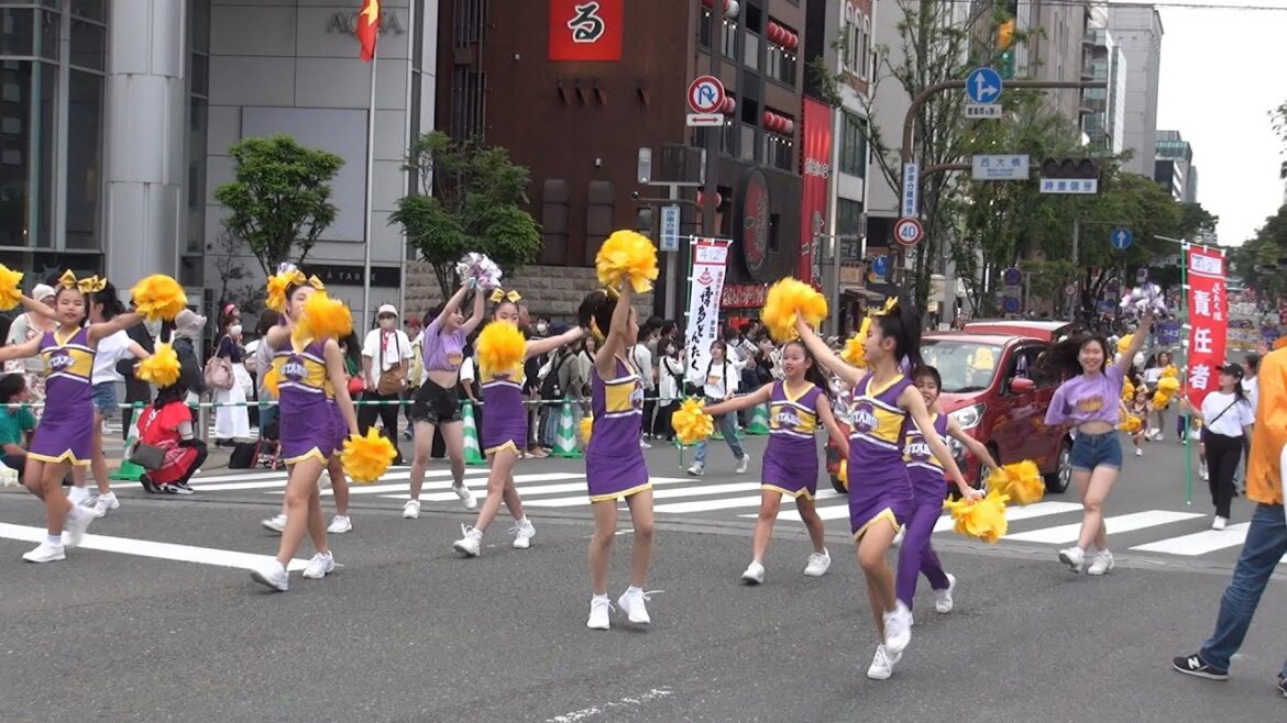 筑邦銀行チカッパ踊り隊 ～ チアダンスチーム Shining stars 　2023博多どんたくパレード