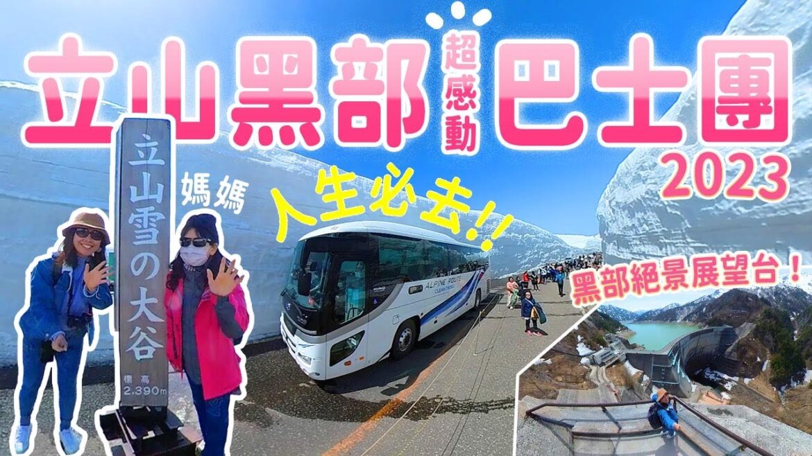 😨30年來最矮雪牆⁉️帶媽媽遊立山黑部2023｜ 還原26年前相片❤️長野扇澤往返路線｜長輩注意事項: 路況? 氣溫? #日本自由行 #立山黑部