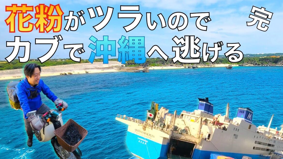 【25時間の船旅 】花粉が辛すぎるので沖縄へカブで逃げる（完）#4【鹿児島▶那覇】