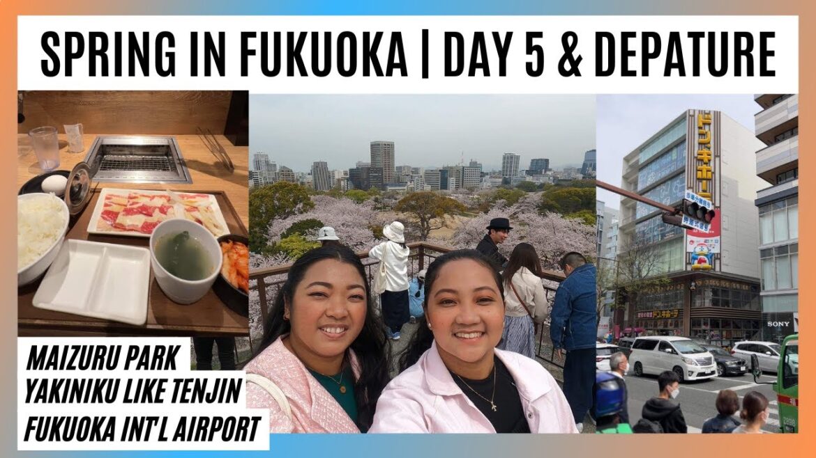 Spring 2023 Fukuoka Day 5| Cherry Blossom Garden Maizuru Park, Yakinikulike Tenjin & Departure Day Spring 2023 Fukuoka Day 5| Cherry Blossom Garden Maizuru Park, Yakinikulike Tenjin & Departure Day