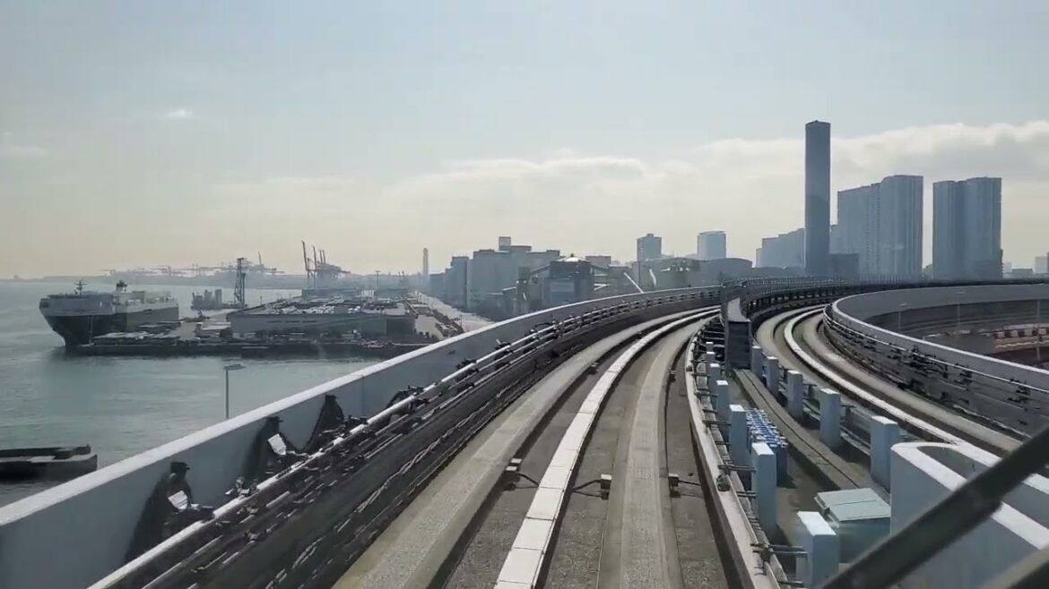 JAPAN, TOKYO, Yurikamome(ゆりかもめ) Line [ Shimbashi -- Daiba -- Shijo-mae ]
