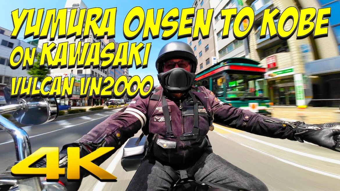 4K JAPAN | YUMURA ONSEN to KOBE on KAWASAKI VULCAN VN2000 - Hyperlapse