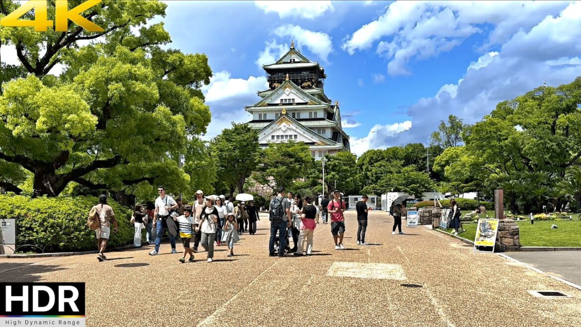 Walking Around Osaka Castle - Osaka 2023 [4K HDR]