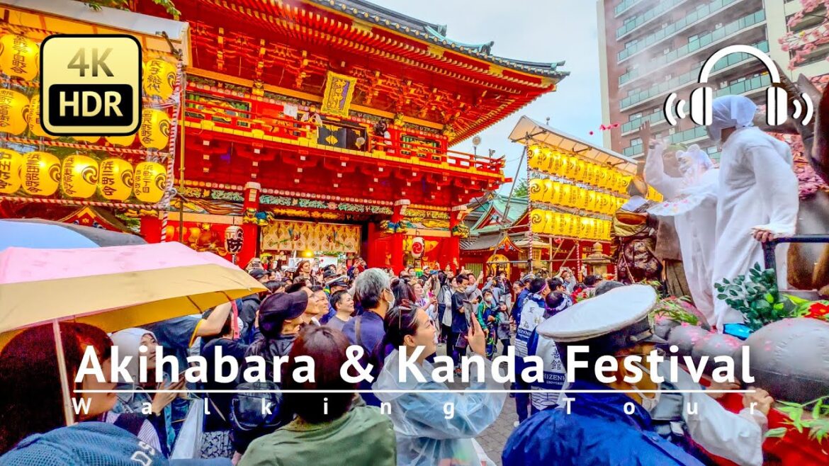 Tokyo Akihabara ＆ Kanda Festival Walking Tour - Tokyo Japan [4K/HDR/Binaural]