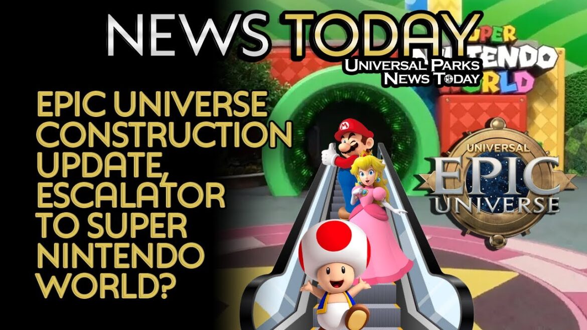 Epic Universe Construction Update, Escalator to Super Nintendo World?