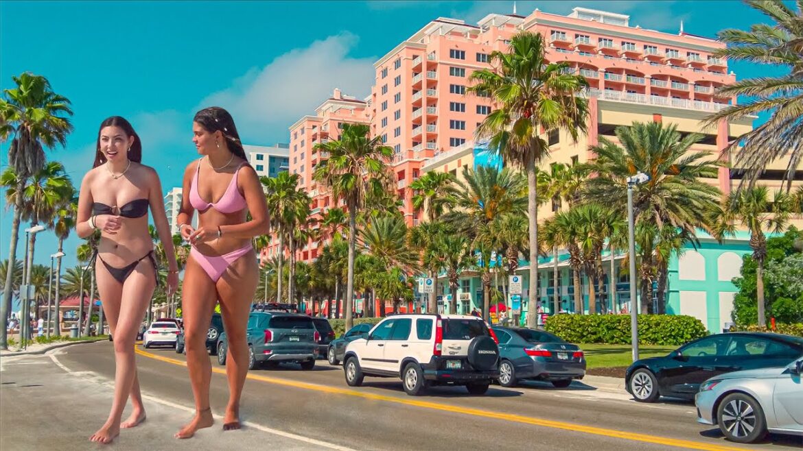 Clearwater Beach Florida. Spring Break. Walking Tour 4K Clearwater Beach Florida. Spring Break. Walking Tour 4K