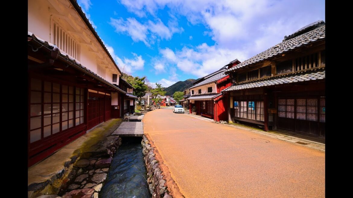 8K HDR 福井 熊川宿(重伝建) 美しい水音の街並 Fukui,Kumagawashuku(Historic District) Beautiful Water Sound