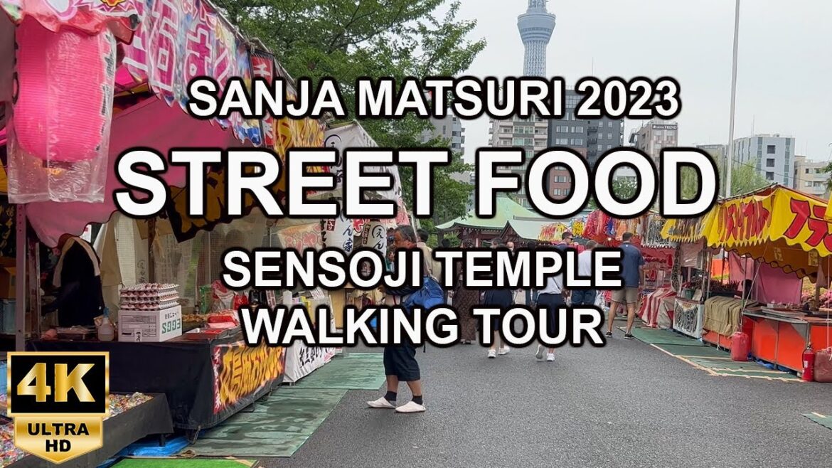 [4K] Street Food in Sanja Matsuri 2023 Asakusa | 三社祭