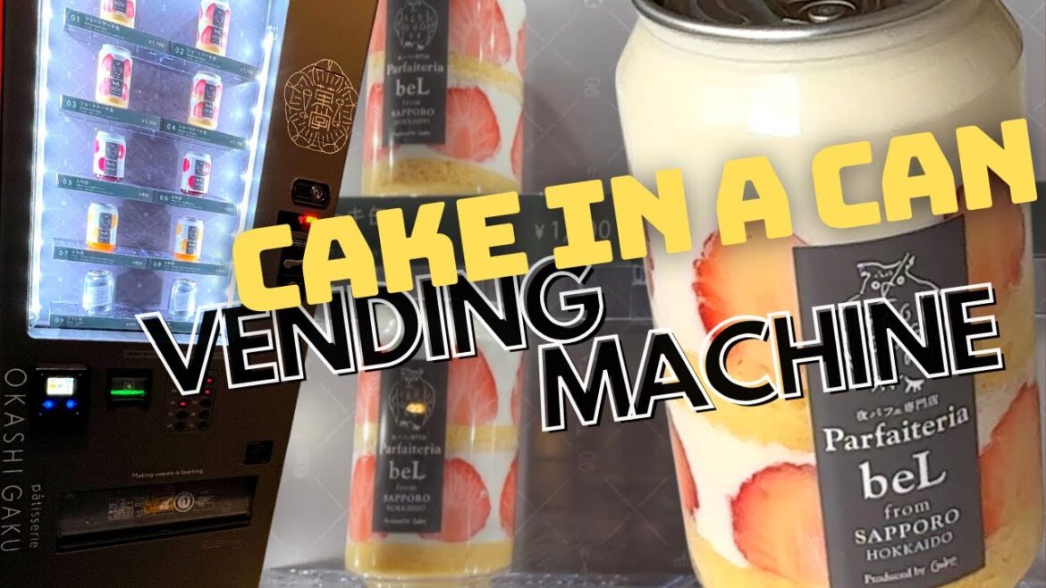 CAKE IN A CAN vending machine Osaka | Weird Vending Machines Japan | 自動販売機