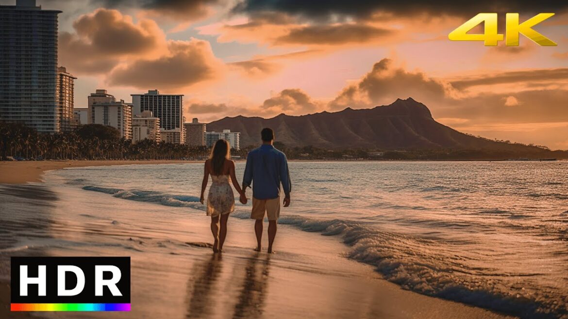 Relaxing beach walk in Hawaii // 4K HDR Relaxing beach walk in Hawaii // 4K HDR
