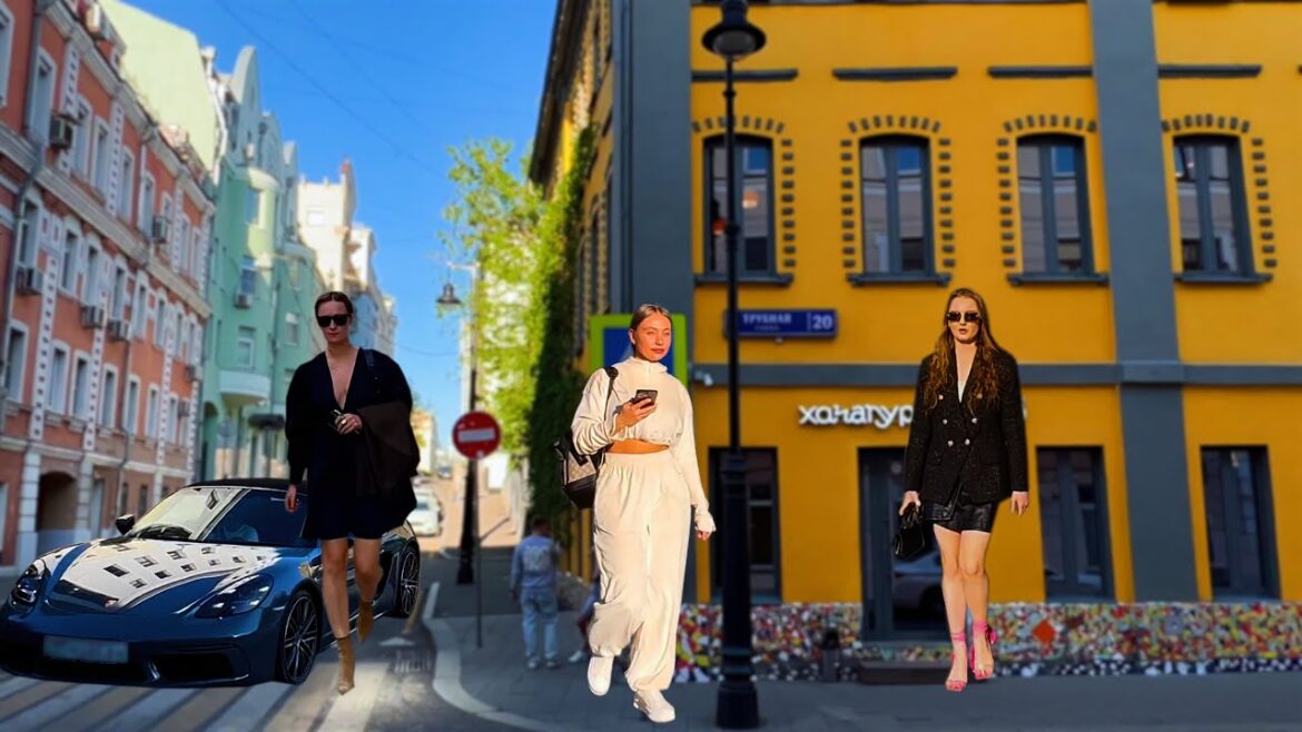 USUAL WEEKDAY IN RUSSIA 🇷🇺 Walking Street in Moscow - ⁴ᴷ [HDR]