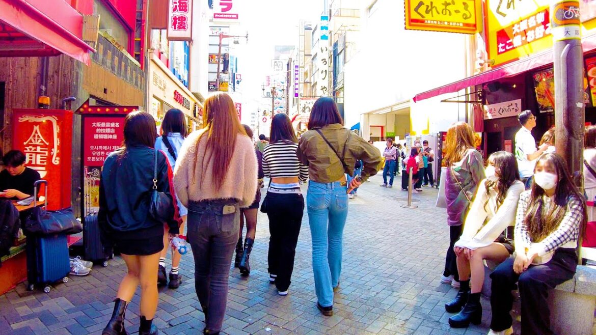 Osaka Walk 🐶🍻 Takoyaki! Kushikatsu! Dotonbori♪💖4K ASMR non-stop 1 hour 02 minutes